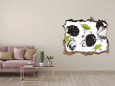 Hole in the wall decal Fruit explosion in concrete