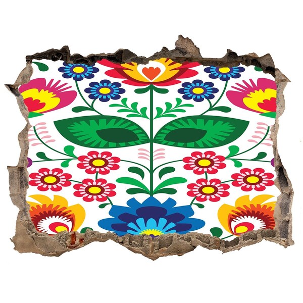 Hole in the wall sticker Ethnic pattern