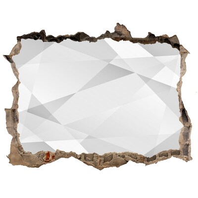 Hole in the wall sticker Broken wall with a mirror image