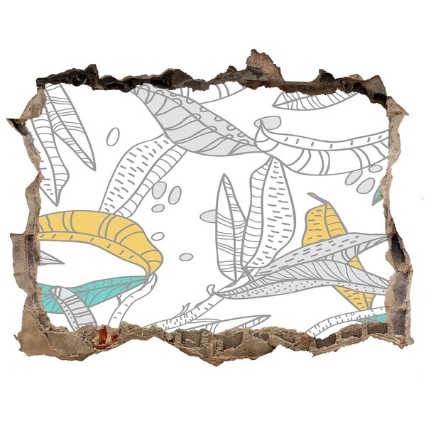 Hole in the wall decal A tropical oasis amidst concrete