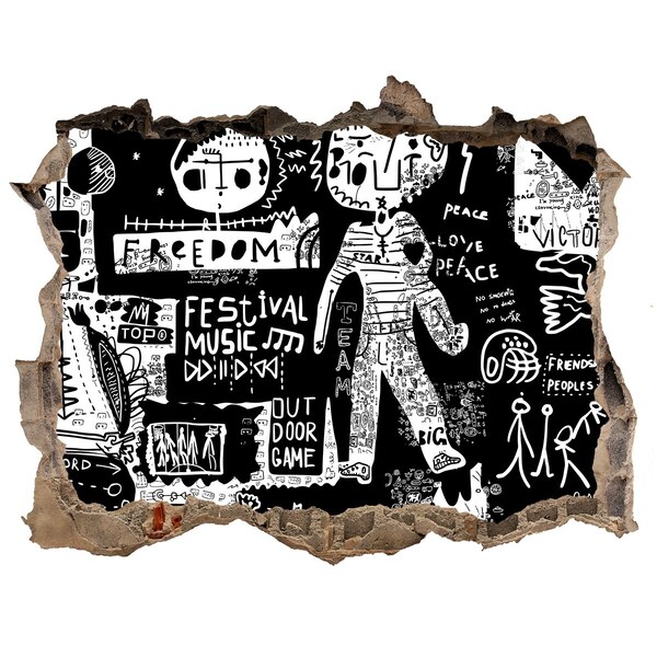 Hole in the wall sticker An artistic expression of freedom