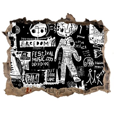 Hole in the wall sticker An artistic expression of freedom