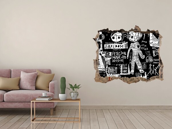 Hole in the wall sticker An artistic expression of freedom