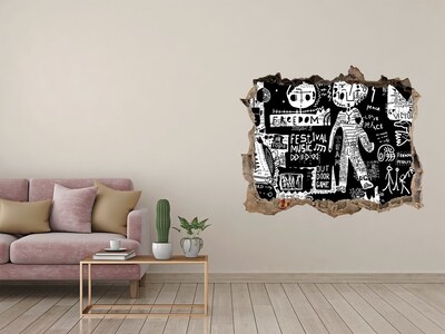 Hole in the wall sticker An artistic expression of freedom