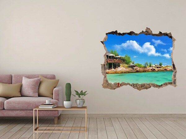 Hole wall sticker Caribbean oasis of peace