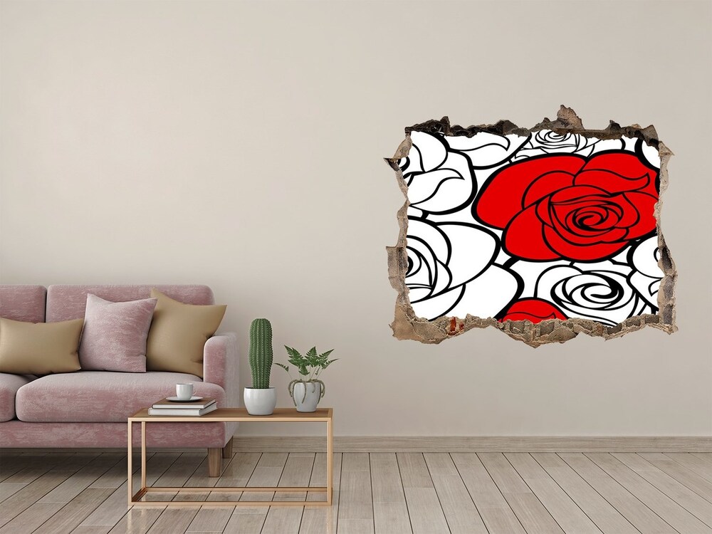 Hole wall sticker Roses