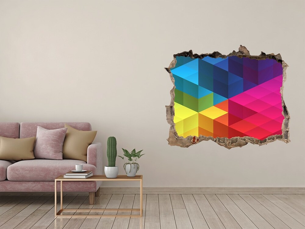 3D wall hole Geometric background