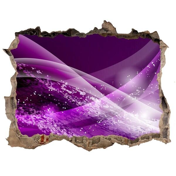 3D wall hole Purple space in the wall