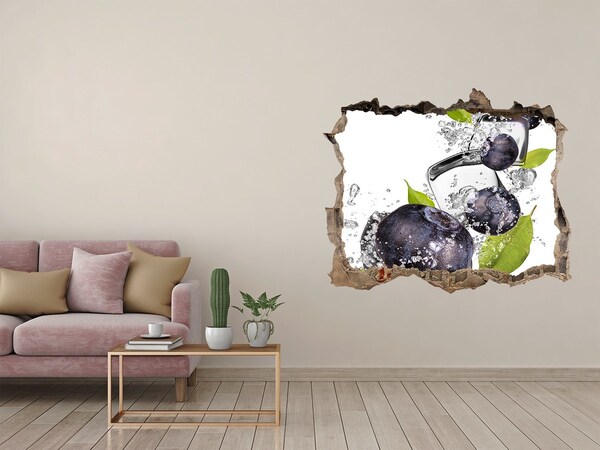 3D wall hole wallpaper Fruity Ice Waterfall