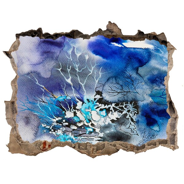 Hole wall sticker The underwater world in the hole