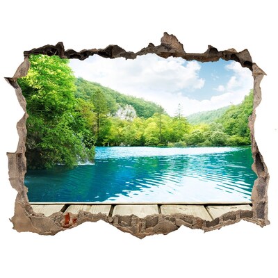 Hole in the wall decal Waterfall in the forest