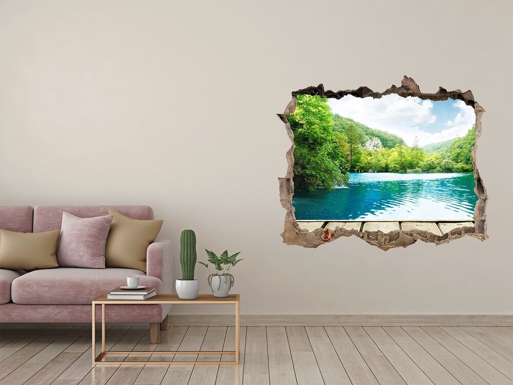 Hole in the wall decal Waterfall in the forest