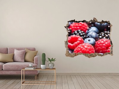 Hole in the wall sticker Forest fruits