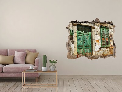 Hole in the wall decal Green door in the ruins