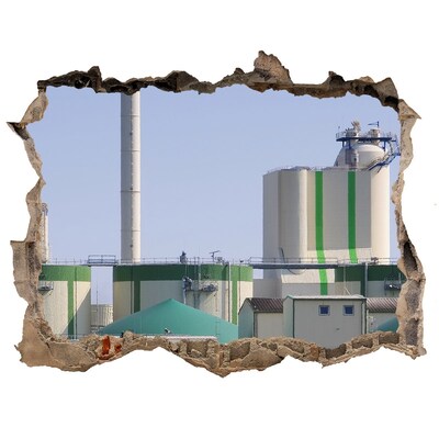 Hole in the wall sticker Biogas plant