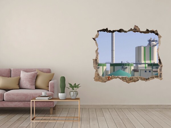 Hole in the wall sticker Biogas plant