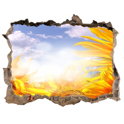 Hole in the wall sticker Sunflowers in the sunlight