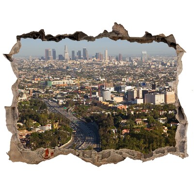 Hole in the wall decal View of Los Angeles