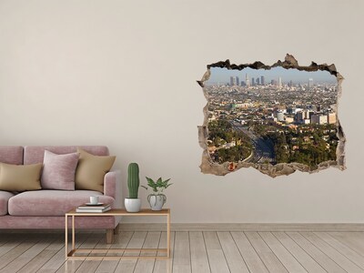 Hole in the wall decal View of Los Angeles
