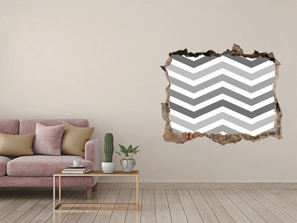 3D wall hole Broken Chevron Wall