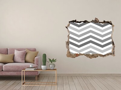3D wall hole Broken Chevron Wall