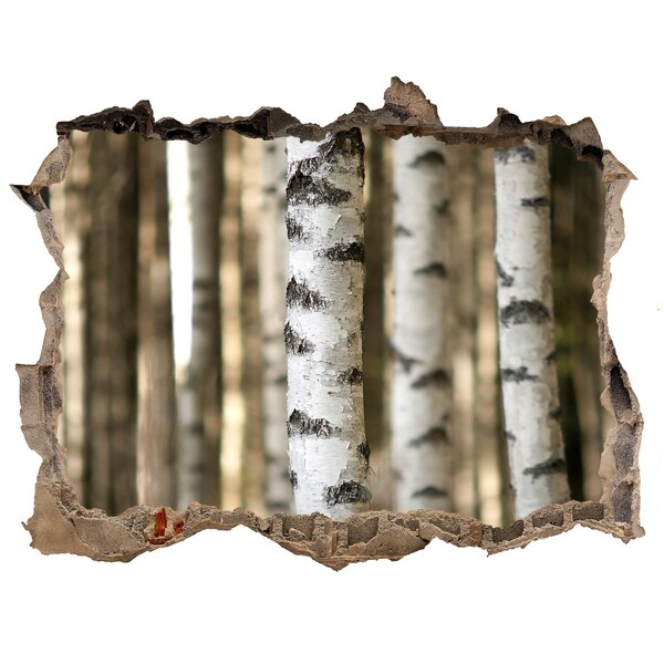 Hole wall sticker A forest oasis in concrete