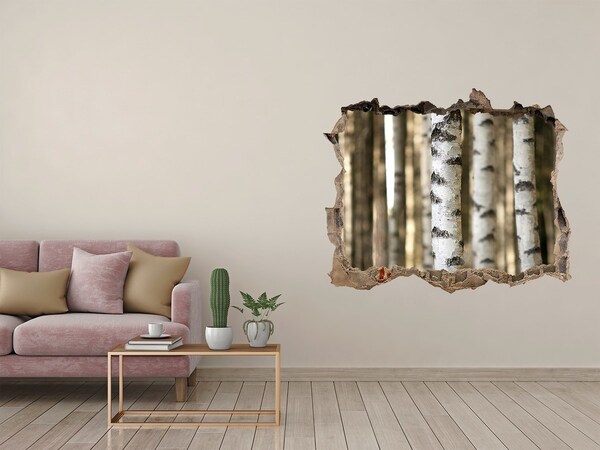 Hole wall sticker A forest oasis in concrete