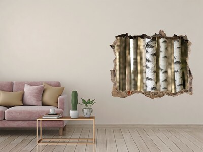 Hole wall sticker A forest oasis in concrete