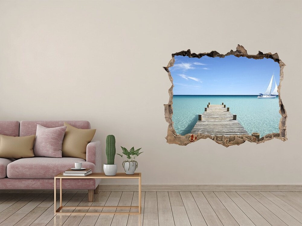 3D wall hole Wooden pier