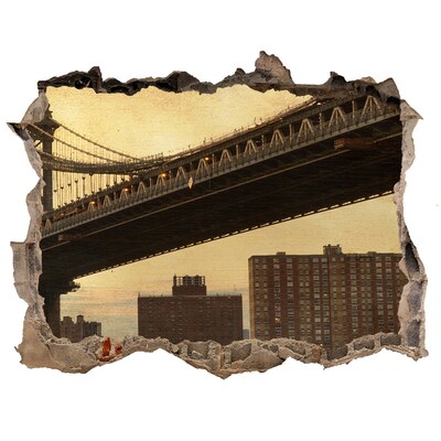 3D wall hole New York Bridge