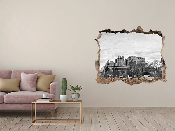 Hole in the wall sticker New York City Taxis in the Urban Landscape