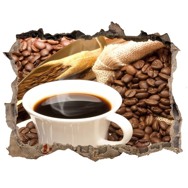 Hole in the wall sticker Coffee with beans
