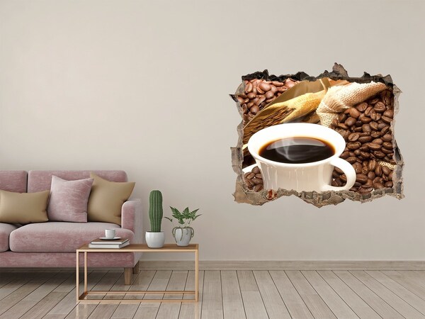 Hole in the wall sticker Cup of coffee