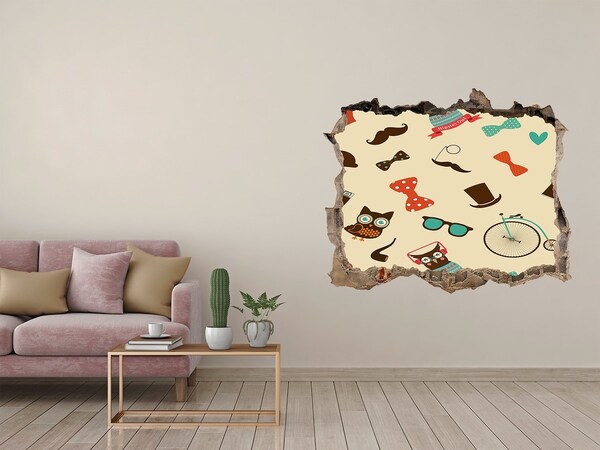 Hole in the wall sticker Stylish patterns and accessories