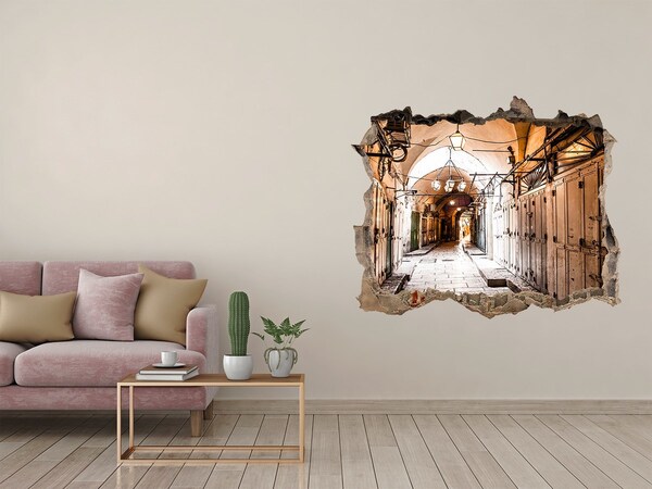 3D wall hole wallpaper Jerusalem