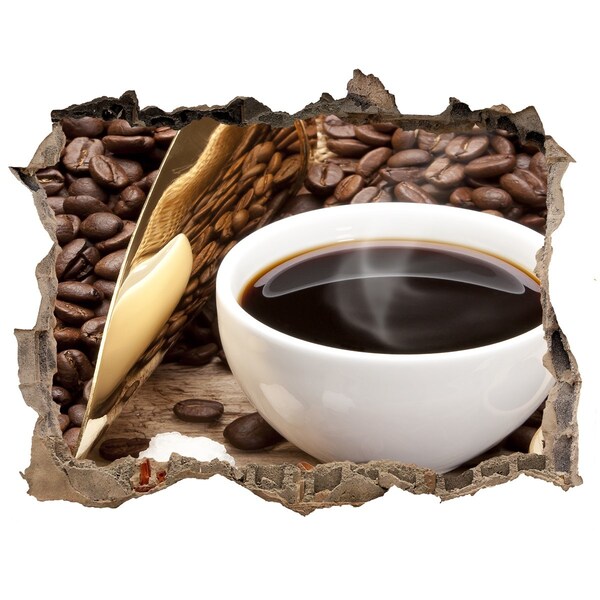 Hole in the wall sticker Coffee in the heart of nature