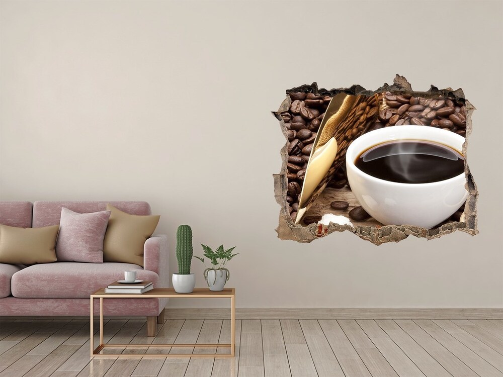 Hole in the wall sticker Cup of coffee