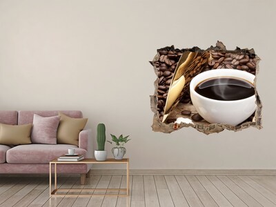 Hole in the wall sticker Coffee in the heart of nature