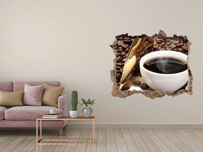 Hole in the wall sticker Cup of coffee