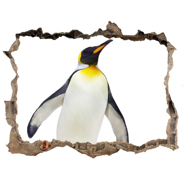 Hole wall sticker Penguin in a hole in the wall