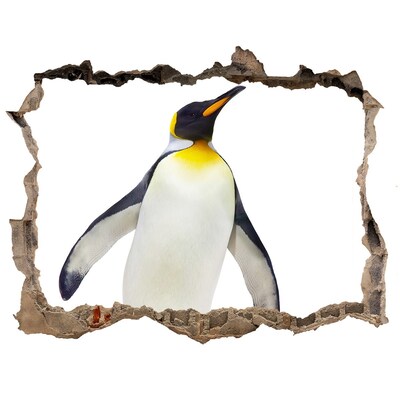 Hole wall sticker Penguin in a hole in the wall