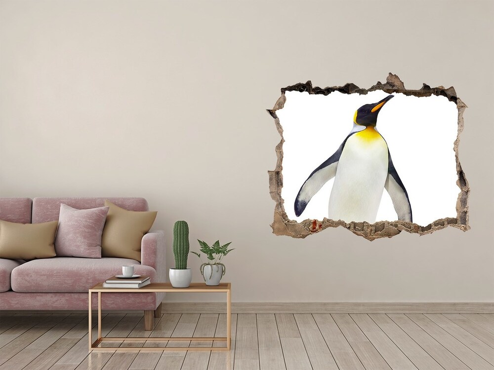 Hole wall sticker Penguin