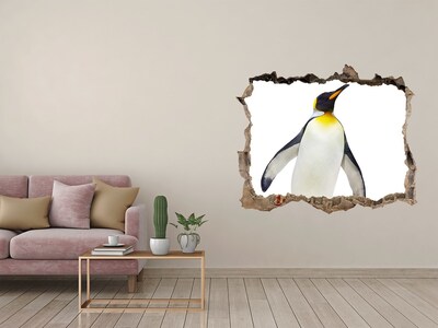 Hole wall sticker Penguin in a hole in the wall