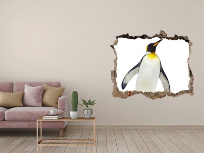 Hole wall sticker Penguin