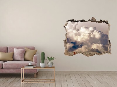Hole in the wall decal Clouds behind the wall