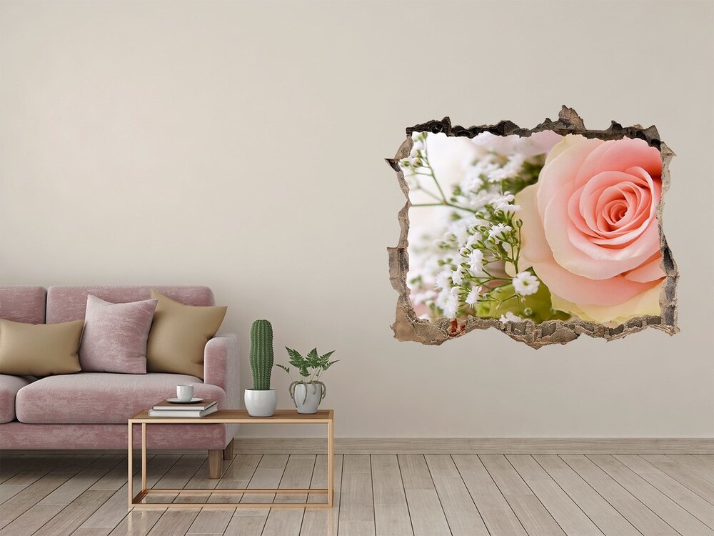 Hole in the wall sticker Bouquet of flowers