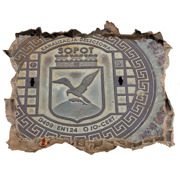 Hole wall sticker Sopot – Municipal Sewer Cover