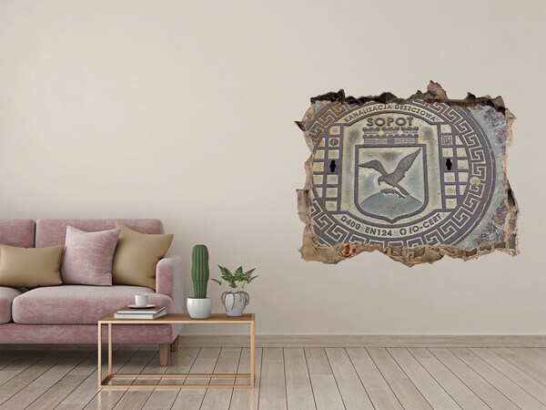 Hole wall sticker Sopot – Municipal Sewer Cover