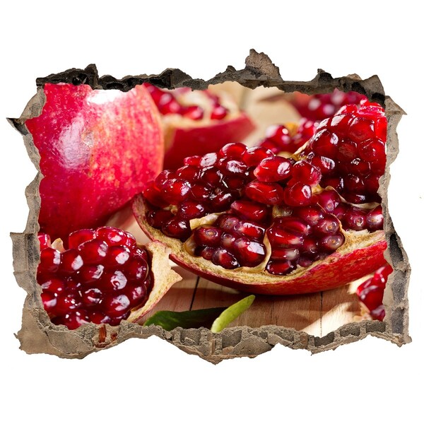 Hole wall sticker Pomegranate in a hole in the wall