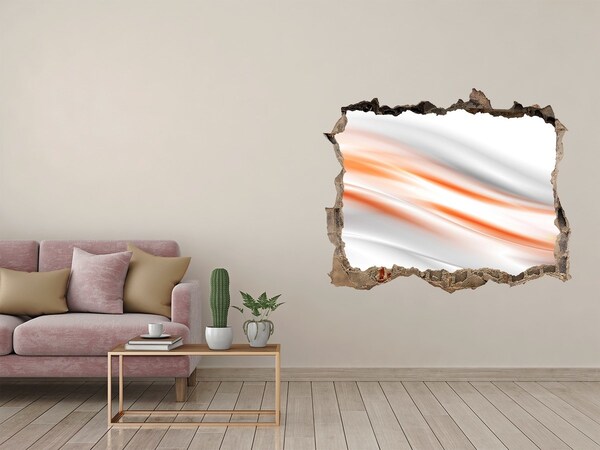 3D wall hole Futuristic landscape